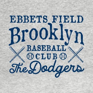 Brooklyn Dodgers Retro Type Design 2 by Buck Tee T-Shirt